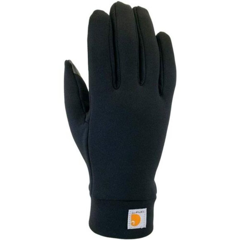 Mens Stretch Fleece Liner Gloves Touchscreen Silicone Grip Lightweight Warm